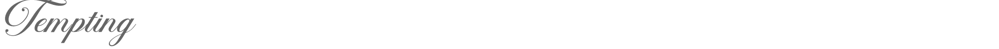 Sample characters Tempting Font